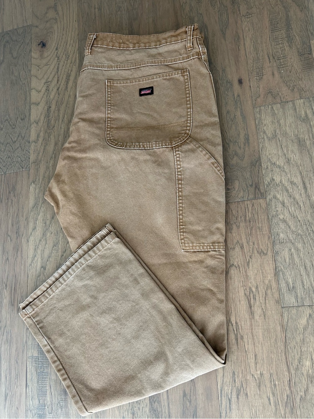 Dickies Carpenter Distressed Pants Mens Size 42x28 Tan/Brown Skate Streetwear